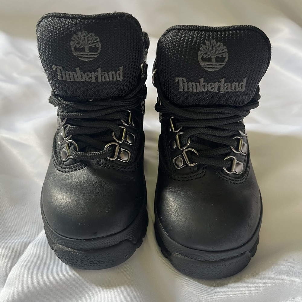 Timberland Black Euro Hiker 7c with Durable Leather and Traction Sole